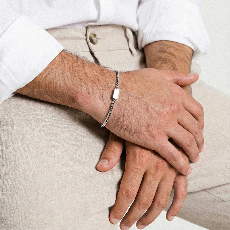Pulseira Masculina Vnox em Aço