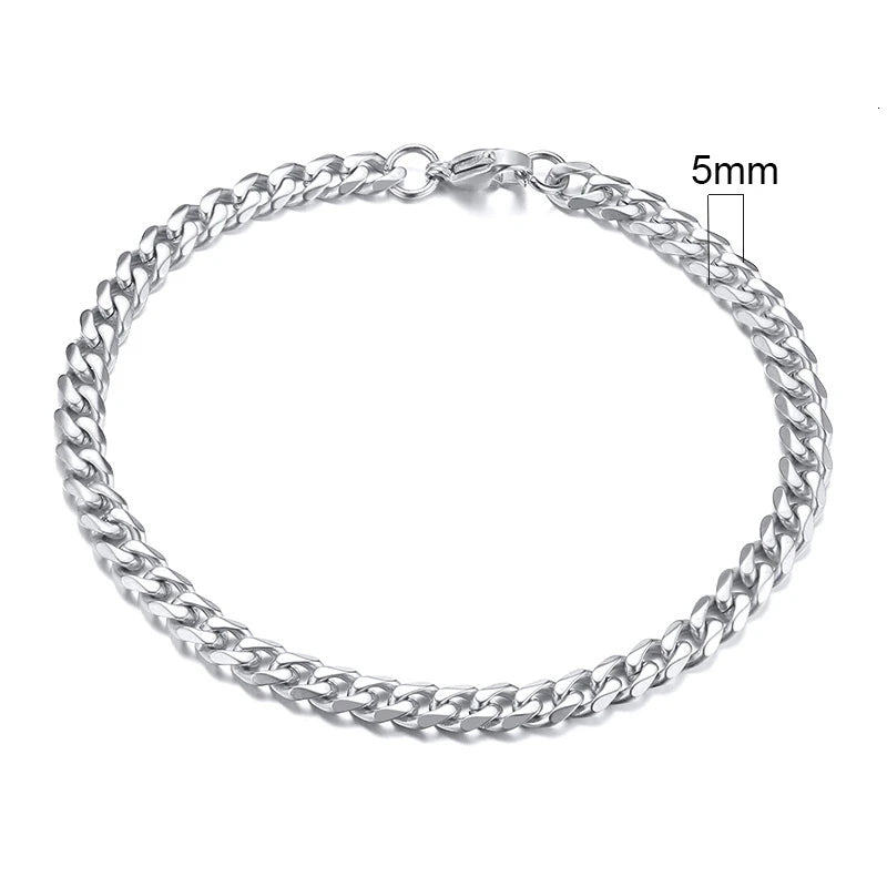 Pulseira Masculina Eddie Corrente Miami em Aço