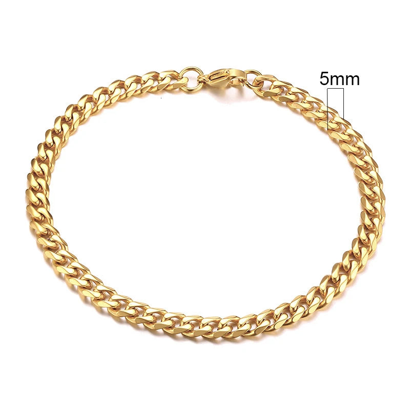 Pulseira Masculina Eddie Corrente Miami em Aço