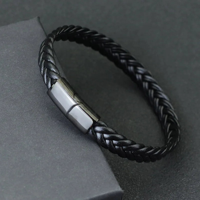 Pulseira Masculina Sterling de Couro "Pulseira Masculina Sterling de Couro"