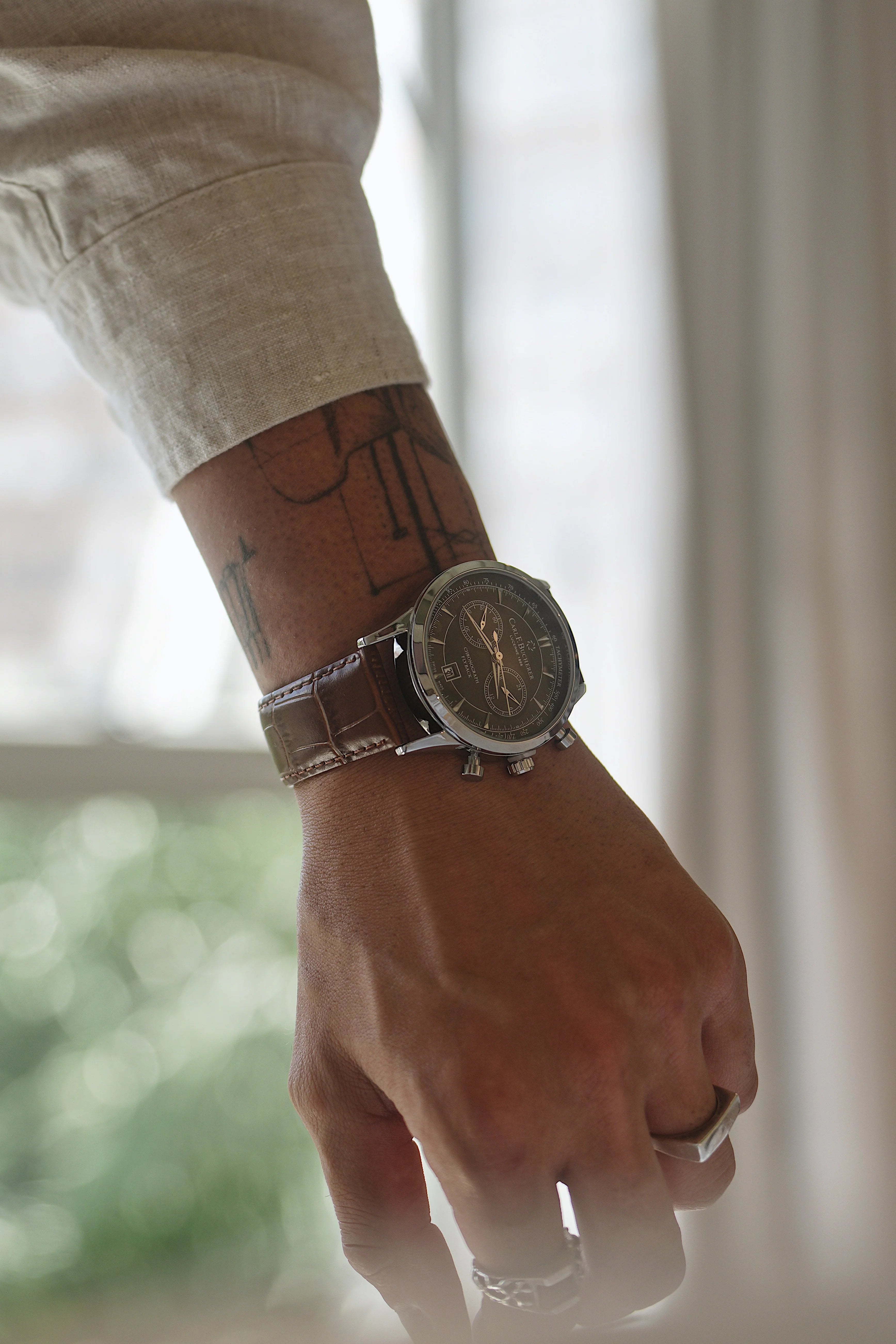 Relógio Carl Flyback 42mm