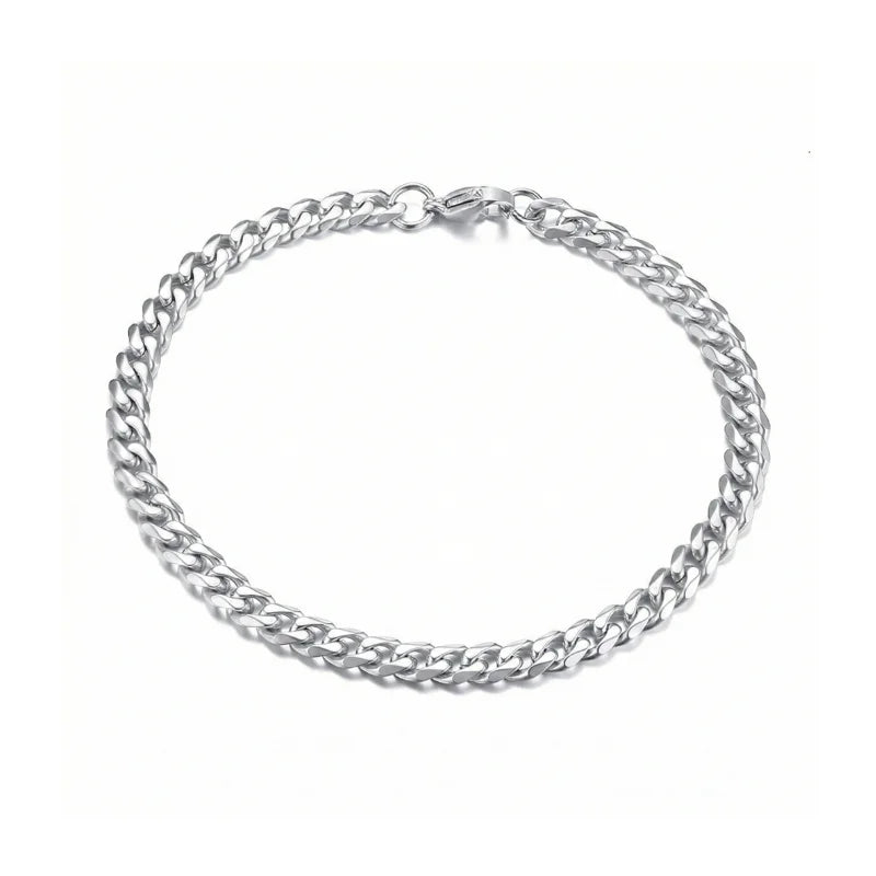 Pulseira Masculina Eddie Corrente Miami em Aço