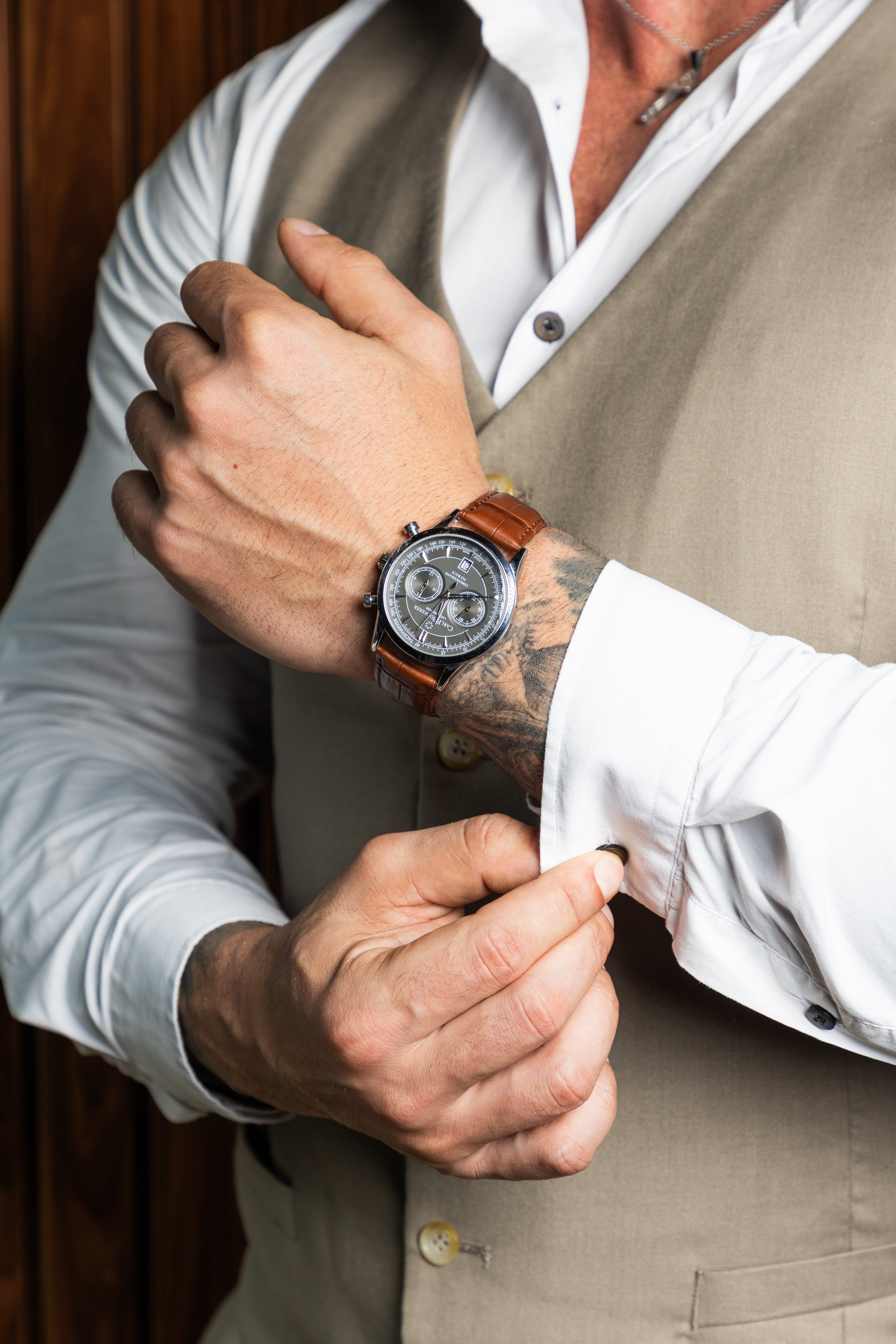 Relógio Carl Flyback 42mm